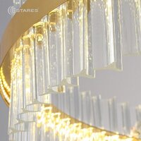 Подвесная люстра Estares Sofia 100W R-APP-500x1000-Gold/Clear-220-IP20_Ч - Превью изображения №4 — Интернет-магазин ПроЗаказ