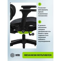 Офисное кресло CACTUS CS-MC555-BK (черный) - Превью изображения №10 — Интернет-магазин ПроЗаказ