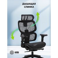 Офисное кресло CACTUS CS-MC555-BK (черный) - Превью изображения №8 — Интернет-магазин ПроЗаказ