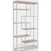 Стеллаж Hype Mebel Зиг-Заг-2 120x200 (белый/дуб галифакс натуральный) - Превью изображения №1 — Интернет-магазин ПроЗаказ