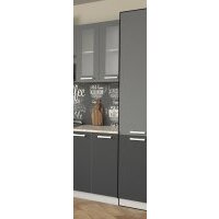 Шкаф-пенал Интерлиния Компо НШП-№2-2145 (атрацит/серебро) - Превью изображения №2 — Интернет-магазин ПроЗаказ