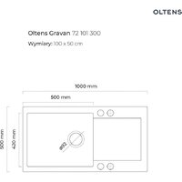 Кухонная мойка Oltens Gravan 72101300 - Превью изображения №2 — Интернет-магазин ПроЗаказ