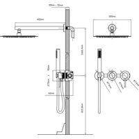 Душевая система  Vincea Groove VSFW-4G01BG4 - Превью изображения №4 — Интернет-магазин ПроЗаказ