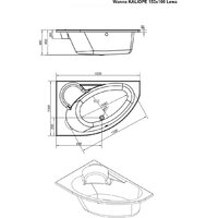 Ванна Cersanit Kaliope 153x100 L (с ножками и экраном) - Превью изображения №8 — Интернет-магазин ПроЗаказ