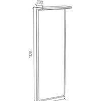 Зеркало МДК ПРЗ 400x1120x200 (белый) - Превью изображения №2 — Интернет-магазин ПроЗаказ