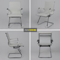 Офисный стул AksHome Dune (экокожа, белый) - Превью изображения №4 — Интернет-магазин ПроЗаказ