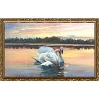 Декарт Лебеди на закате 8Л0509 (в раме)