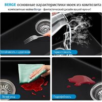 Кухонная мойка Berge BR-7602 + Like F8007122 (черный) - Превью изображения №11 — Интернет-магазин ПроЗаказ