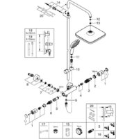 Душевая система  Grohe Vitalio Comfort 250 26696001 - Превью изображения №6 — Интернет-магазин ПроЗаказ