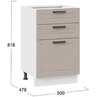 Шкаф напольный Трия Лорас 1Н5Я3 (белый/холст латте) - Превью изображения №3 — Интернет-магазин ПроЗаказ