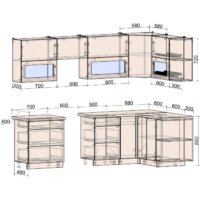 Готовая кухня Интерлиния Мила Матте 1.5x2.7 Б правая (индиго/индиго глянец/кастилло темный) - Превью изображения №4 — Интернет-магазин ПроЗаказ