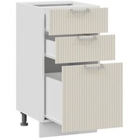 Шкаф напольный Трия Кимберли 1Н4Я3 (белый/крем) - Превью изображения №2 — Интернет-магазин ПроЗаказ