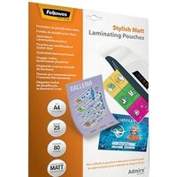 Fellowes Stylish Matt Laminating Pouches А4, 80 мкм, 25 л