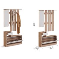 Стенка Империал Интер в прихожую (дуб сонома/белый) - Превью изображения №3 — Интернет-магазин ПроЗаказ