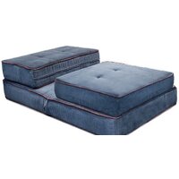 Кресло-кровать Лама-мебель Раскладное Марио (Bahama Denim/Bahama Grey) - Превью изображения №3 — Интернет-магазин ПроЗаказ