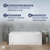 Ванна Lauter Amelia 140 21204040 (с каркасом и сифоном 21Y31000 хром) - Превью изображения №6 — Интернет-магазин ПроЗаказ