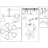Люстра средней высоты Ambrella light Traditional TR3165/5 WH/BK - Превью изображения №6 — Интернет-магазин ПроЗаказ