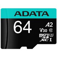 Карта памяти ADATA Premier Pro AUSDX64GUI3V30SA2-RA1 microSDXC 64GB (с адаптером) - Превью изображения №2 — Интернет-магазин ПроЗаказ