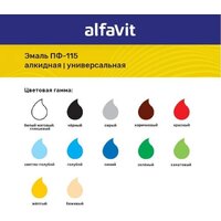 Эмаль Alfavit ПФ-115 20 кг (коричневый) - Превью изображения №2 — Интернет-магазин ПроЗаказ