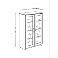 Тумба Mio Tesoro Сириус 2 двери со стеклом 78x123 2.02.03.390.3 (дуб сонома) - Превью изображения №4 — Интернет-магазин ПроЗаказ