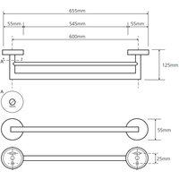 Держатель для полотенца Bemeta Brilo 161204052 - Превью изображения №2 — Интернет-магазин ПроЗаказ