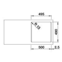 Кухонная мойка Blanco Naya 5 527127 (мягкий белый) - Превью изображения №4 — Интернет-магазин ПроЗаказ