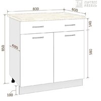 Шкаф напольный Кортекс-мебель Корнелия Лира НШ80р1ш (оникс/королевский опал) - Превью изображения №3 — Интернет-магазин ПроЗаказ