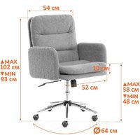 Офисное кресло TetChair Dover (хром/букле/коричневый) - Превью изображения №12 — Интернет-магазин ПроЗаказ