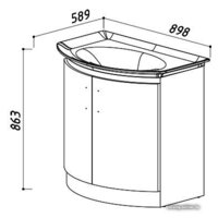  Belux Тумба под умывальник Орсе Н 80 (бордовый) - Превью изображения №2 — Интернет-магазин ПроЗаказ