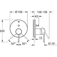 Смеситель без скрытого механизма Grohe Essence 24167A01 - Превью изображения №4 — Интернет-магазин ПроЗаказ