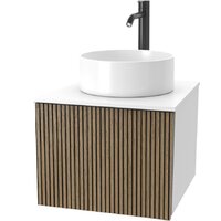 ЗОВ Тумба под умывальник Кито 50 K50LW0MRMC-LDSPWС1 (белый/тростник)