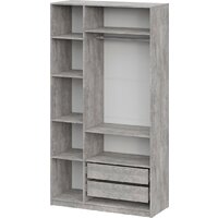 Шкаф распашной Mio Tesoro ШК 5 1200 3-х створчатый (цемент светлый/белый шагрень) - Превью изображения №7 — Интернет-магазин ПроЗаказ