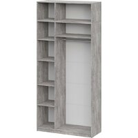 Шкаф распашной Mio Tesoro ШК 5 1200 3-х створчатый (цемент светлый/белый шагрень) - Превью изображения №4 — Интернет-магазин ПроЗаказ