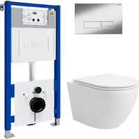 Lauter Vortex 2110830 с кнопкой 219701HD (узкая, хром)