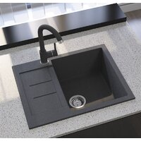 Кухонная мойка Aquasanita Tesa SQT102AW (black metallic 601) - Превью изображения №10 — Интернет-магазин ПроЗаказ