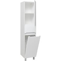  Runo Шкаф-пенал для ванной Парма 35 правый с корзиной (напольный/подвесной) - Превью изображения №5 — Интернет-магазин ПроЗаказ