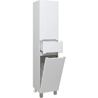  Runo Шкаф-пенал для ванной Парма 35 правый с корзиной (напольный/подвесной) - Превью изображения №3 — Интернет-магазин ПроЗаказ