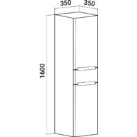  Runo Шкаф-пенал для ванной Парма 35 правый с корзиной (напольный/подвесной) - Превью изображения №9 — Интернет-магазин ПроЗаказ