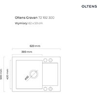 Кухонная мойка Oltens Gravan 72102300 - Превью изображения №2 — Интернет-магазин ПроЗаказ