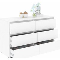 Комод Кортекс-мебель Бари 120 6ш (белый/белый/белый) - Превью изображения №2 — Интернет-магазин ПроЗаказ