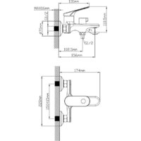 Смеситель Econoce D35 710 EC0712BL (черный) - Превью изображения №3 — Интернет-магазин ПроЗаказ