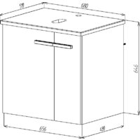  Viant Тумба под умывальник Мюнхен VMUN70NBEL-T2STP (белый) - Превью изображения №6 — Интернет-магазин ПроЗаказ