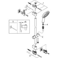 Душевой гарнитур  Grohe Vitalio Comfort 110 269302431 - Превью изображения №4 — Интернет-магазин ПроЗаказ