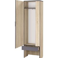 Шкаф распашной Аквилон Эльза №2 с зеркалом (дуб сонома) - Превью изображения №2 — Интернет-магазин ПроЗаказ