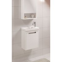 Runo Тумба с умывальником Микра 40 правая + Como 40 (подвесная, белый)