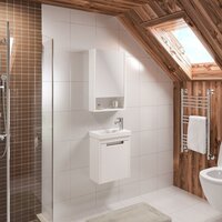  Runo Тумба с умывальником Микра 40 правая + Como 40 (подвесная, белый) - Превью изображения №7 — Интернет-магазин ПроЗаказ