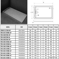 Душевой поддон WeltWasser TRS 12080 Stone-BL 120x80 - Превью изображения №2 — Интернет-магазин ПроЗаказ