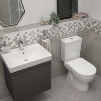 Унитаз напольный Керамин Бергамо Нова Slim МЛ 2-режим (белый) - Превью изображения №6 — Интернет-магазин ПроЗаказ