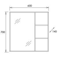  Onika Шкаф с зеркалом Девис 65.00У 206542 - Превью изображения №4 — Интернет-магазин ПроЗаказ