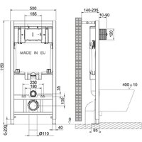 Инсталляция для унитаза Lemark Peneda 9880001 - Превью изображения №3 — Интернет-магазин ПроЗаказ